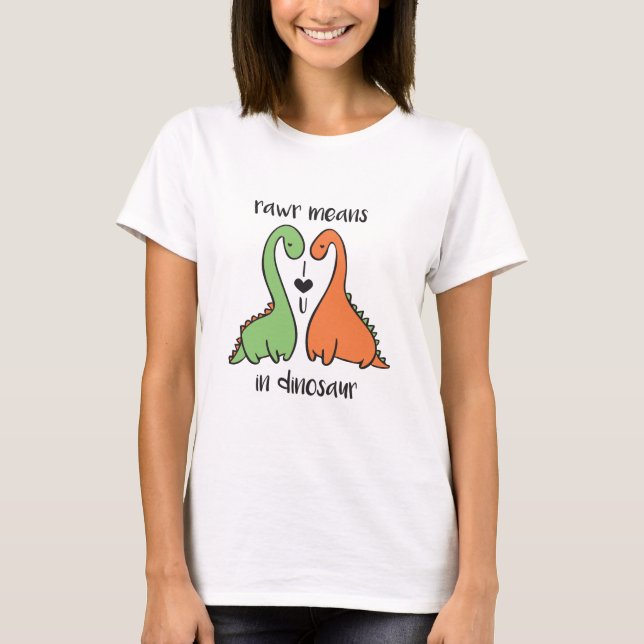 Camiseta Rawr en dinosaurio (Anverso)