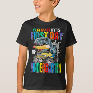 Camiseta Rawr es el primer día de monstruo de guardería
