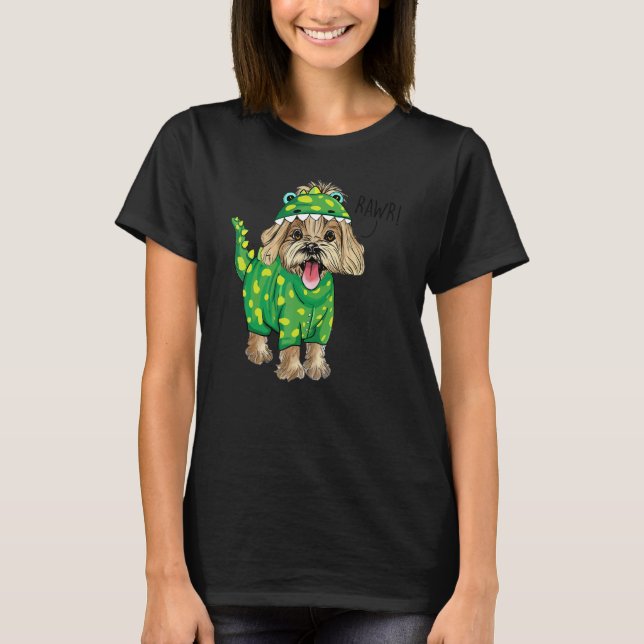 Camiseta Rawr Havanese Dinosaur Costume Perro (Anverso)