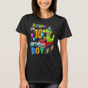 Camiseta Rawr I M 10th Birthday Boy Dinosaur Rex 10 Years O