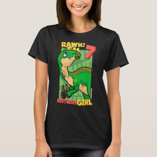 Camiseta Rawr I m 7 Chicas de cumpleaños 7 Dino Iguan