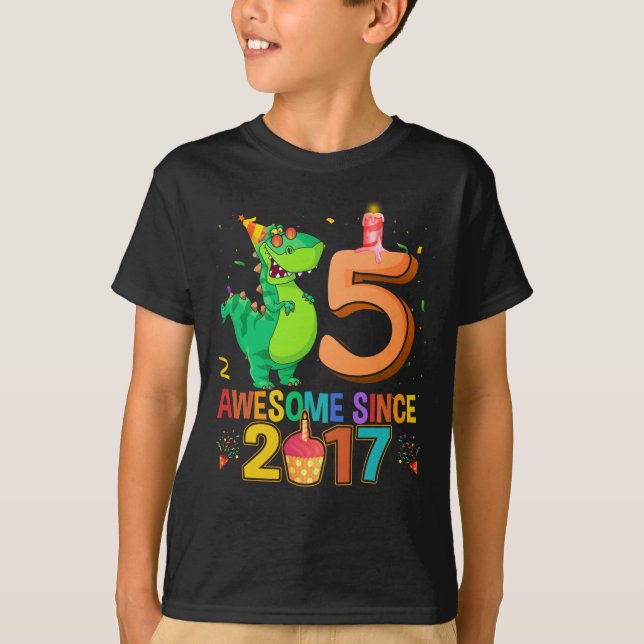 Camiseta Rawr I'm 5 Kids 5 Year Old 5th Birthday (Anverso)
