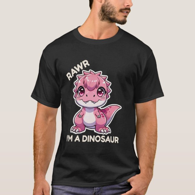 Camiseta Rawr I'm A Dinosaur Cartoon T Rex Monster (Anverso)