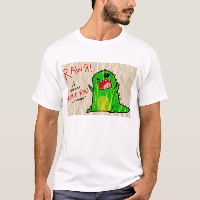 Camiseta RAWR, la lengua de Dino (Anverso)