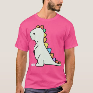 Camiseta Rawr lindo dino color pastel