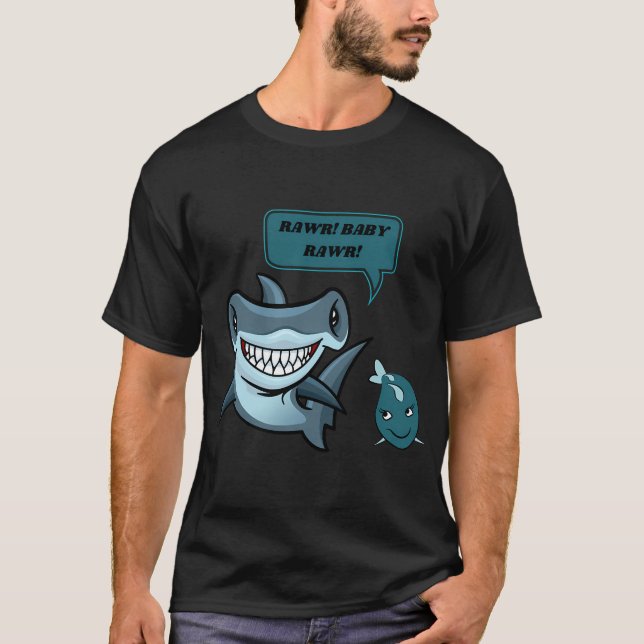 Camiseta ¡RAWR! ¡RAWR BEBÉ! amor tiburón (Anverso)