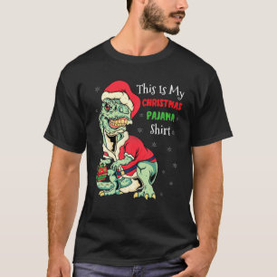 Camiseta Rawr Santa Rex Dinosaur Boys Este Es Mi Navidad