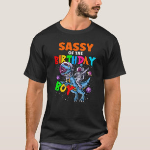 Camiseta Rawr Sassy Del Astronauta De Cumpleaños Riding Di