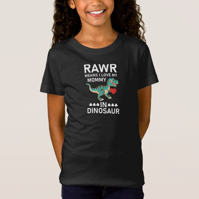 Camiseta Rawr significa que amo a mi mamá en el Día de la M (Anverso)