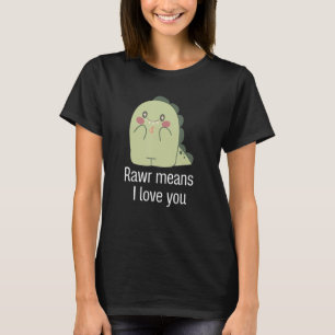 Camiseta Rawr significa que te amo dinosaurio animal