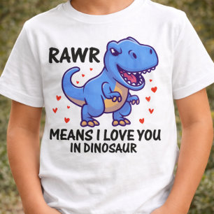 Camiseta RAWR Significa Que Te Amo En Dinosaurio