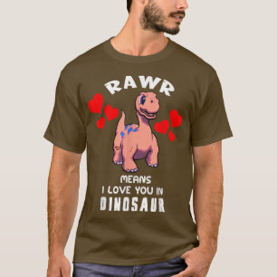 Camiseta Rawr Significa Que Te Amo En El Bebé De Dinosaurio