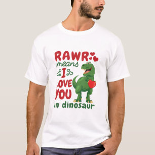 Camiseta Rawr Significa Que Te Quiero En Dinosaurio