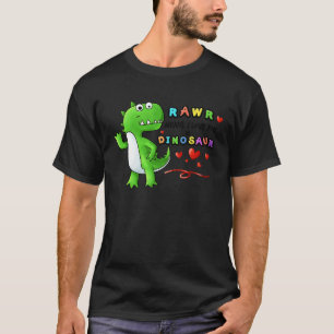 Camiseta Rawr Significa Te Amo en Dinosaurio Trex San Valen