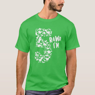 Camiseta Rawr Soy 5 niños pequeños, soy 5 niños