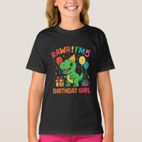 Rawr, soy Chica de los 5 años de los dinosaurios