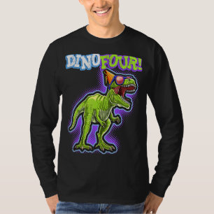 Camiseta Rawr Soy dinofour Rex Dinosaur 4ª parte de cumplea