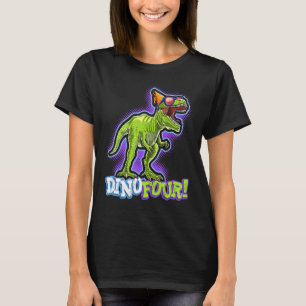 Camiseta Rawr Soy dinofour Rex Dinosaur 4ª parte de cumplea