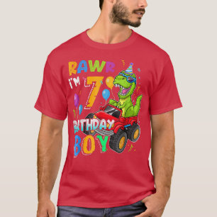 Camiseta Rawr, soy el niño de 7 años de edad de dinosaurio