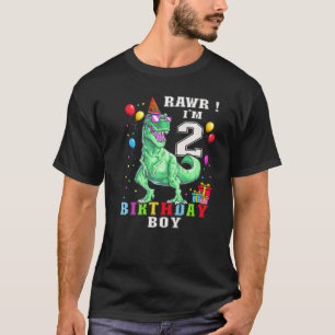 Camiseta Rawr, soy el segundo Fiesta de cumpleaños de Rex D