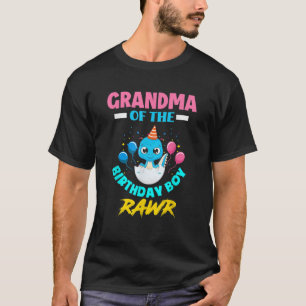 Camiseta RAWR Soy la abuela del niño de cumpleaños T Rex Di