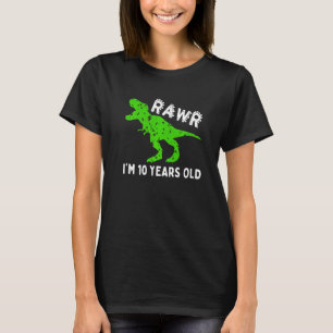 Camiseta Rawr Tengo 10 años de edad.