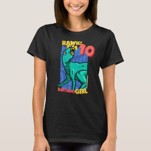 Camiseta Rawr Tengo 10 Chicas de cumpleaños 10 Dino Zeph
