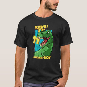 Camiseta Rawr, tengo 11 años, chicos, 11 años, Dino Tyran