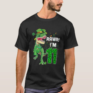 Camiseta Rawr Tengo 11 Años de Cumpleaños T Rex Dinosaur Bi