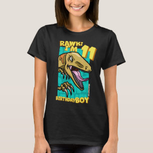 Camiseta Rawr Tengo 11 años niños 11 años Dino Velo