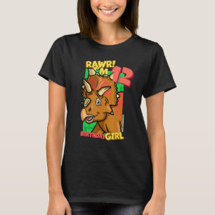 Camiseta Rawr Tengo 12 Chicas de cumpleaños 12 Dino Xeno