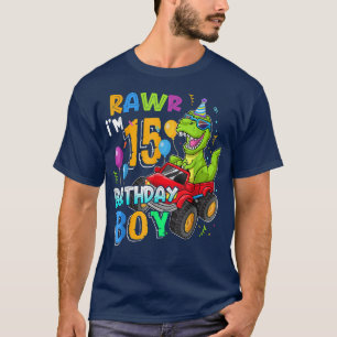 Camiseta Rawr Tengo 15 años y soy Monste de Dinosaurio de 1