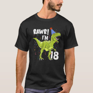 Camiseta Rawr Tengo 18 años y soy un regalo de Fiesta de di