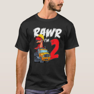 Camiseta Rawr tengo 2 años, es mi segundo dinosaurio en el