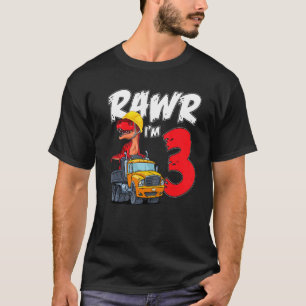 Camiseta Rawr tengo 3 años, es mi tercer dinosaurio por cum