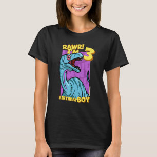Camiseta Rawr Tengo 3 Años Niños 3 Cumpleaños Dino Noasau