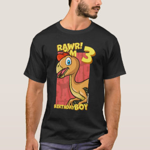 Camiseta Rawr Tengo 3 años niños 3 cumpleaños Dino Ovirap