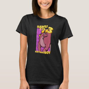 Camiseta Rawr Tengo 3 años Niños 3 cumpleaños Dino Wuerhos