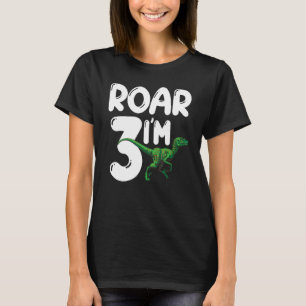 Camiseta Rawr Tengo 3 años Rex Rex Birthday Squad R