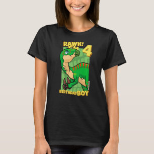 Camiseta Rawr, tengo 4 años, cuarto cumpleaños, Dino Iguano