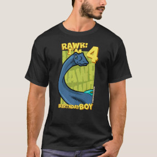 Camiseta Rawr, tengo 4 años, cuarto cumpleaños, Dino Quaesi