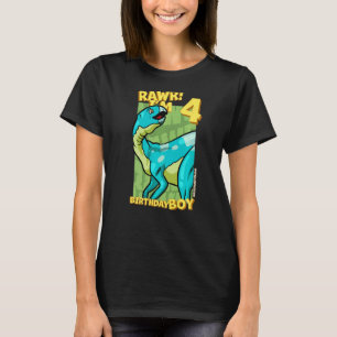 Camiseta Rawr Tengo 4 Años Niños 4 Cumpleaños Dino Hypsilo