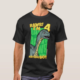 Camiseta Rawr Tengo 4 Años Niños 4 Cumpleaños Dino Mussau