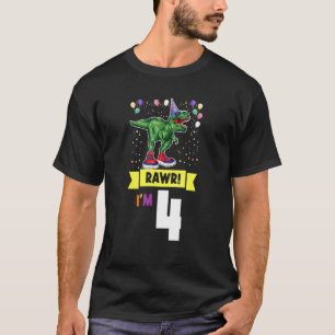 Camiseta Rawr Tengo 4 Años y 4 Años