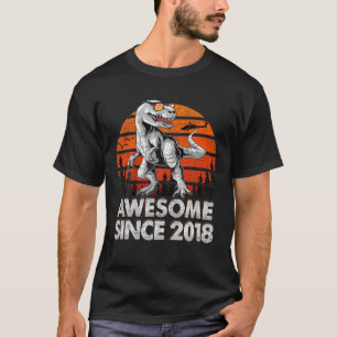 Camiseta Rawr Tengo 4 Niños 4 Años Cuarto Cumpleaños Niño T