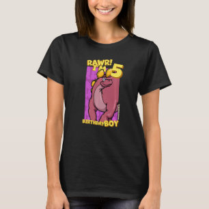 Camiseta Rawr Tengo 5 Años Niños 5 Cumpleaños Dino Wuerhos