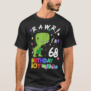 Camiseta Rawr, tengo 68 años de dinosaurio lindo