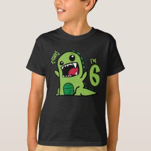 Camiseta Rawr, tengo 6 años, es gracioso el 6° cumpleaños d