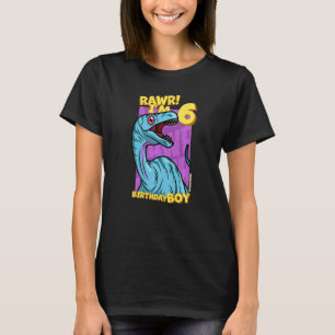 Camiseta Rawr Tengo 6 Años Niños 6 Años Dino Noasaur