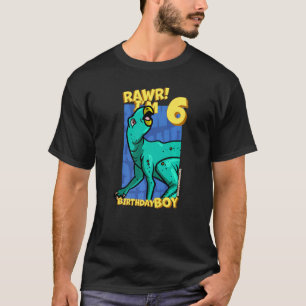 Camiseta Rawr Tengo 6 Años Niños 6 Cumpleaños Dino Zephyro